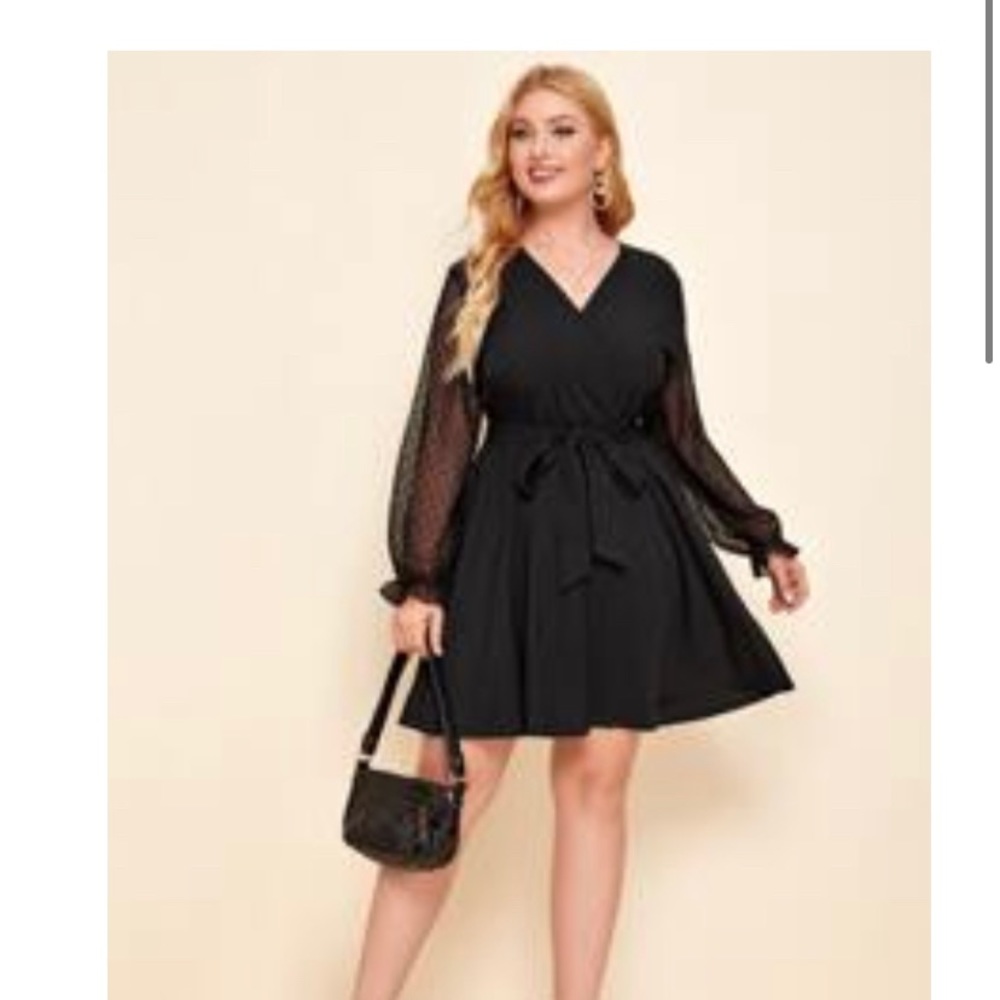 Black dress with long sleeves